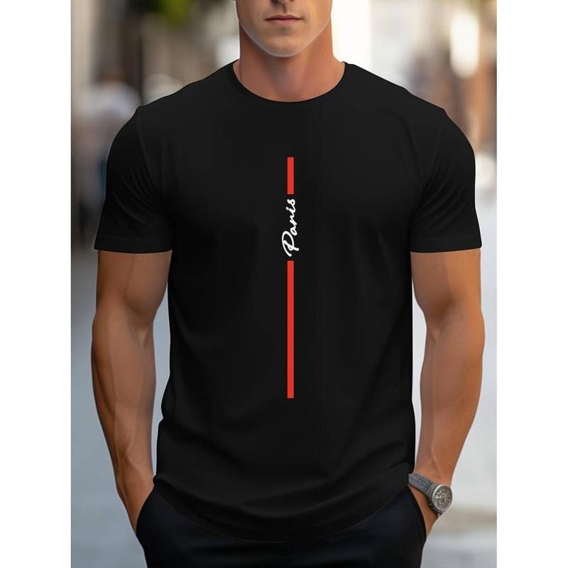 men gifts Men'S Trendy Paris Print Short-Sleeve T-Shirt Graphic Menswear Hoodie, Sweatshirt | UrbanDripWear.com