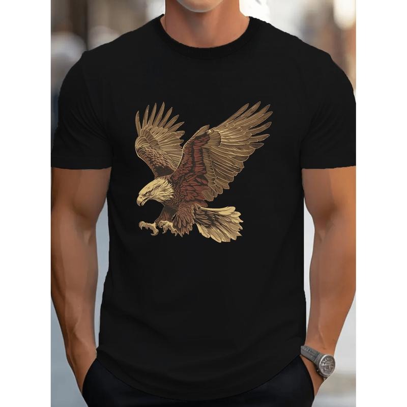 mens cotton t shirt summer crew neck tee with graphic print breathable regular fit casual shirt machine washable ships
