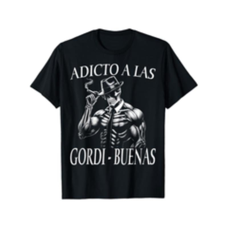 mens funny sarcasm gym t shirt   a las gordonas spanish skeleton design comfortable cotton short sleeve tee for summer...