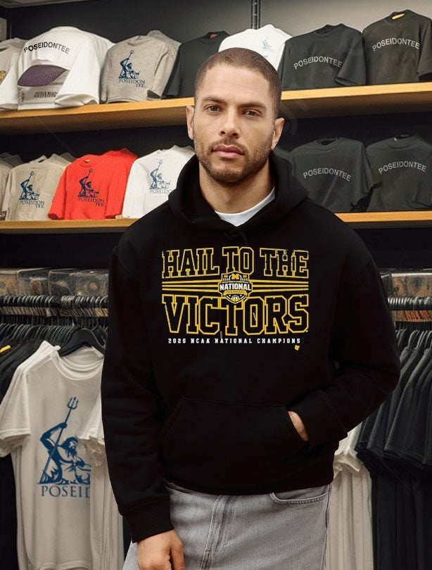Michigan Wolverines MBB 2026 National Champions Hail To The Victors T-shirt
