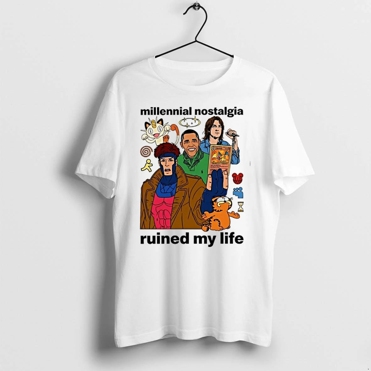 Milennial Nostalgia Ruined My Life Cartoon 0 Tshirts Sweater