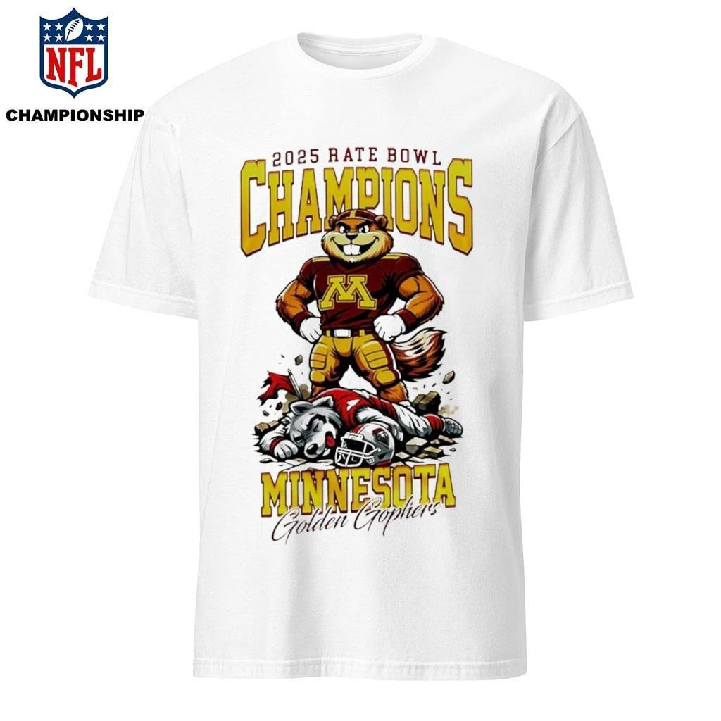Minnesota Golden Gophers NCAA Rate Bowl Champions 2025 Mascot Shirt