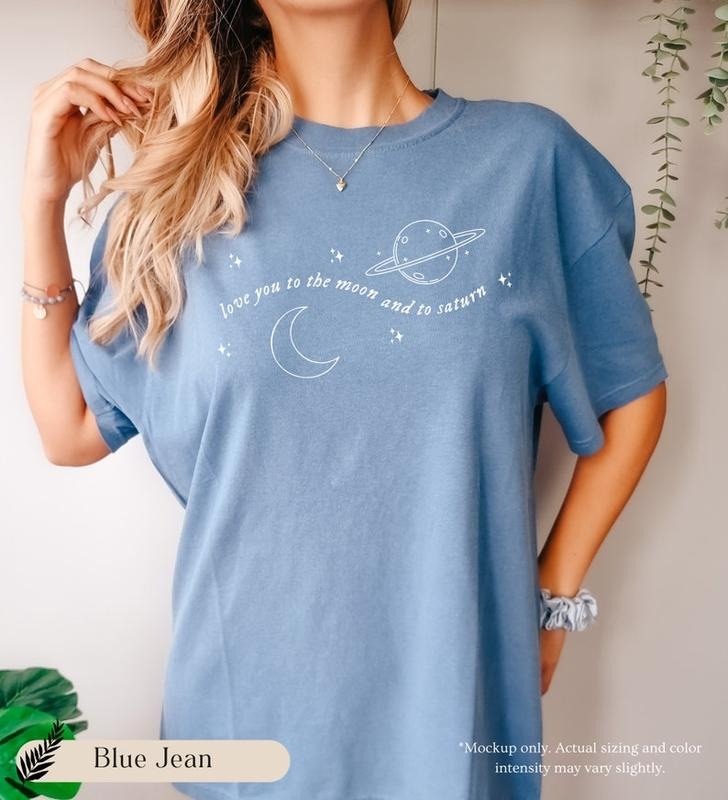moon and saturn shirt space themed t-shirt gift for music lover celestial t-shirt Hoodie, Sweatshirt | UrbanDripWear.com
