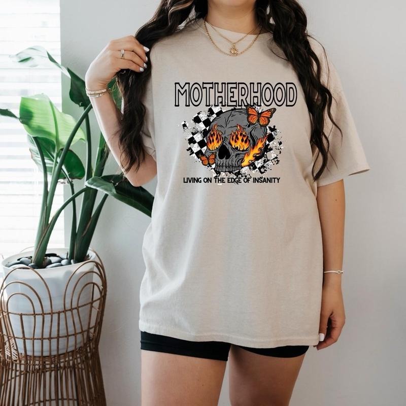 motherhood on the edge of insanity T-shirt DRG Hoodie, Sweatshirt | UrbanDripWear.com