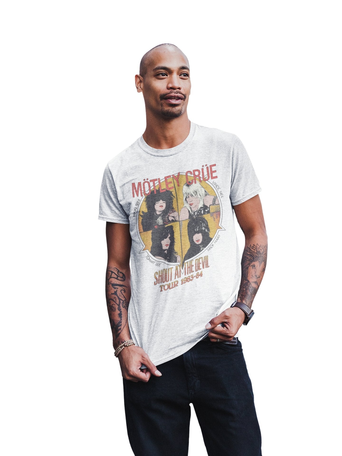 Motley Crue - Shout 83/84 Tour Jumbo Print T-Shirt Style001