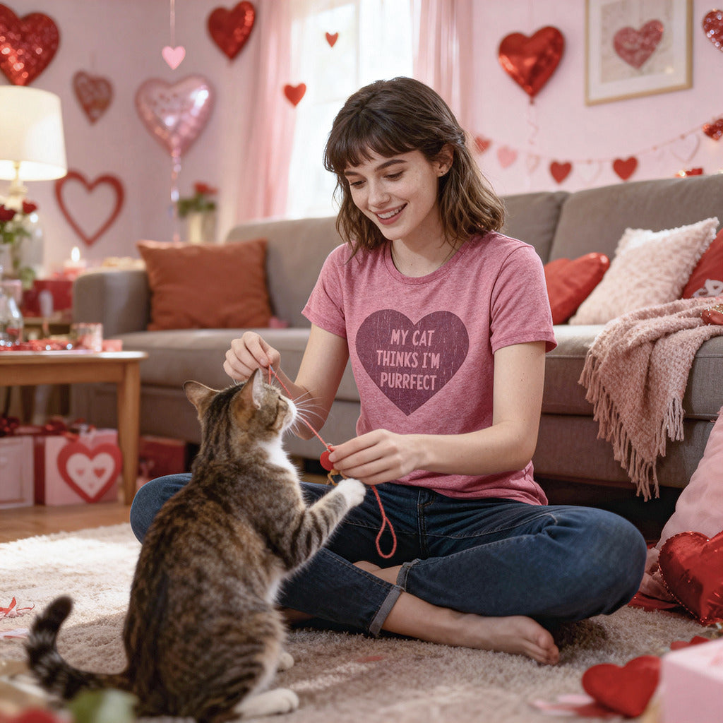 My Cat Thinks I'm Purrfect Women's T Shirt