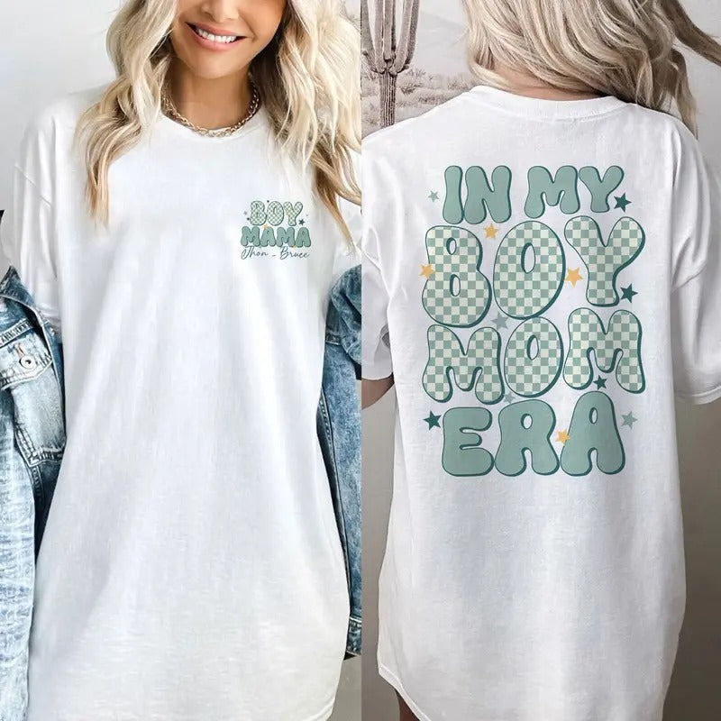 n My Boy Mom Era Shirt, Custom Boy Mom Shirt, Retro Boy Mama Shirt, Mother's Day Gifts For Boy Mama, New Boy Mama Gifts,...