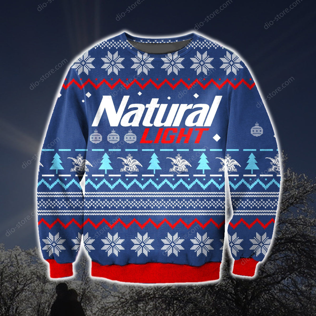 Natural Light Knitting Pattern 3D Print Ugly Sweater