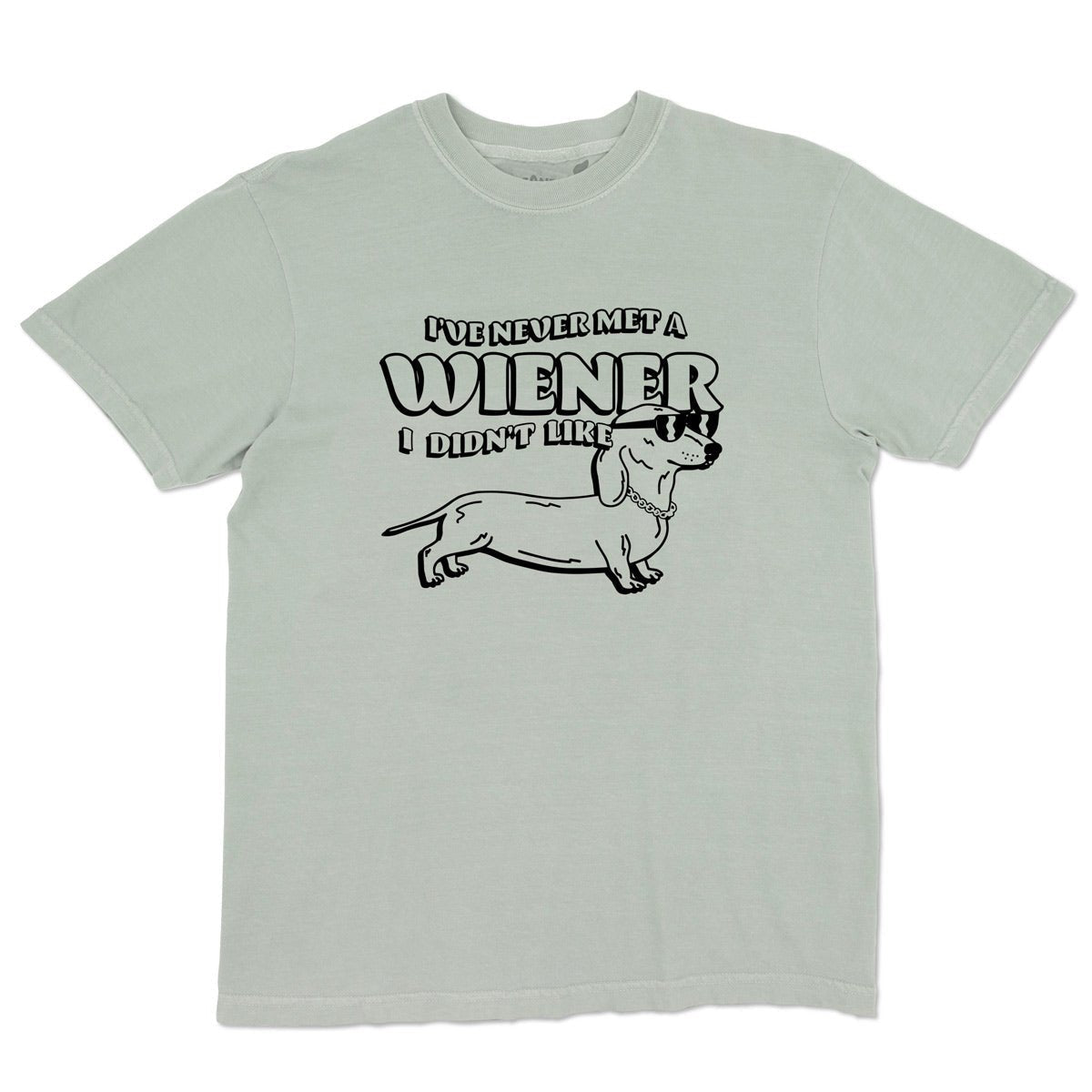 never met a wiener unisex tee | sage