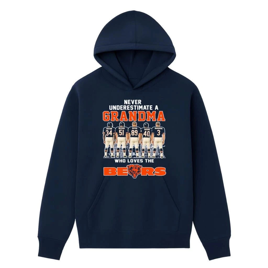 Never Underestimate A Grandma Who Loves The Bears Shirt