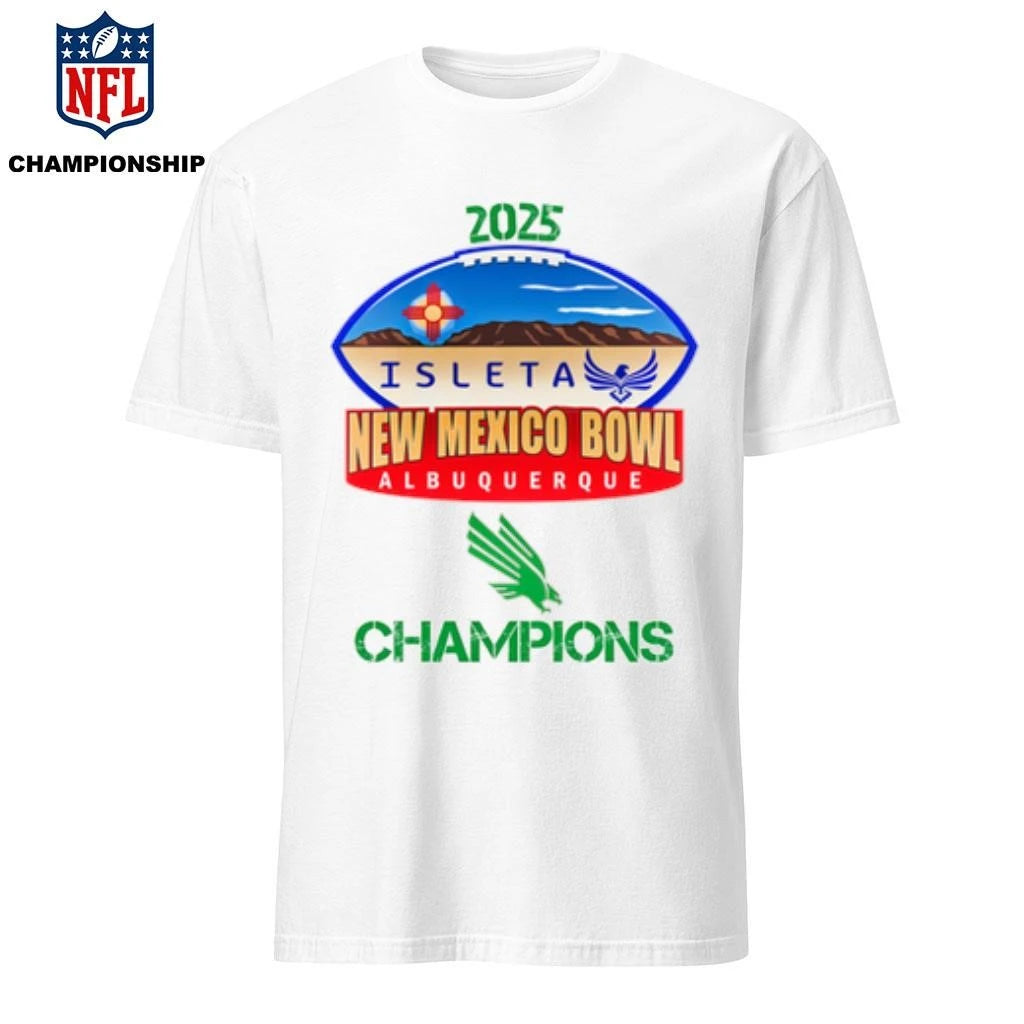 North Texas Mean Green 2025 Isleta New Mexico Bowl Champions Logo Shirt