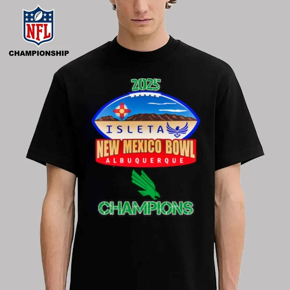 North Texas Mean Green 2025 New Mexico Bowl Champions Logo Shirt
