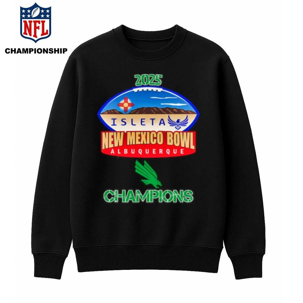 North Texas Mean Green 2025 New Mexico Bowl Champions Logo Shirt