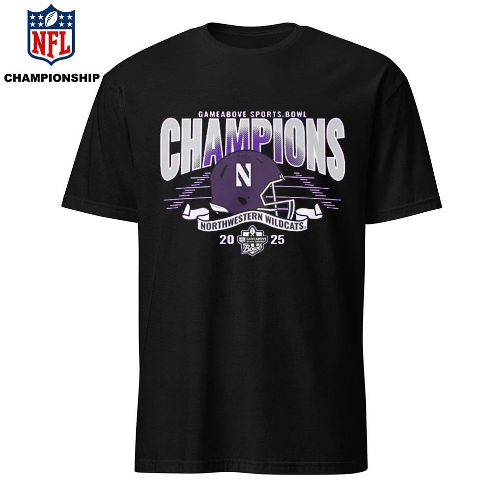 Northwestern Wildcats 2025 Gameabove Sports Bowl Football Champions Shirt