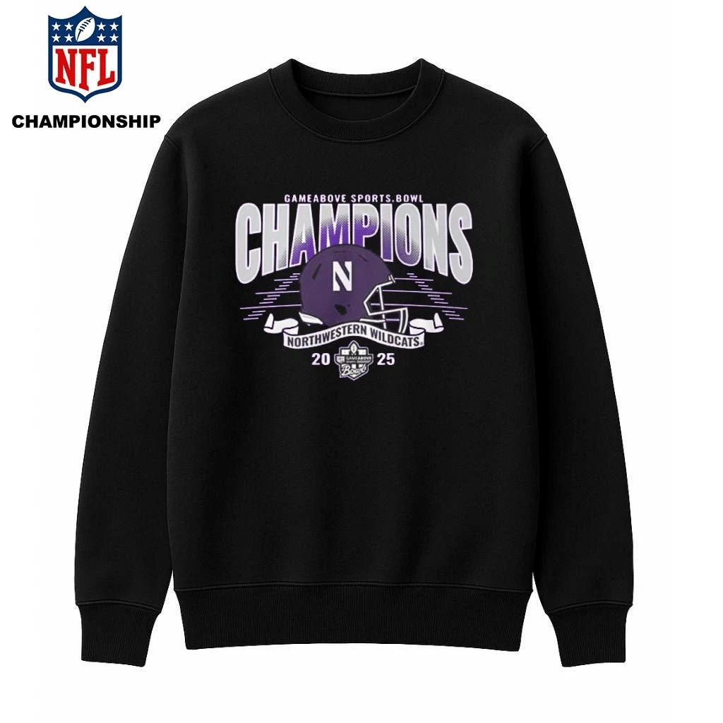 Northwestern Wildcats 2025 Gameabove Sports Bowl Football Champions Shirt