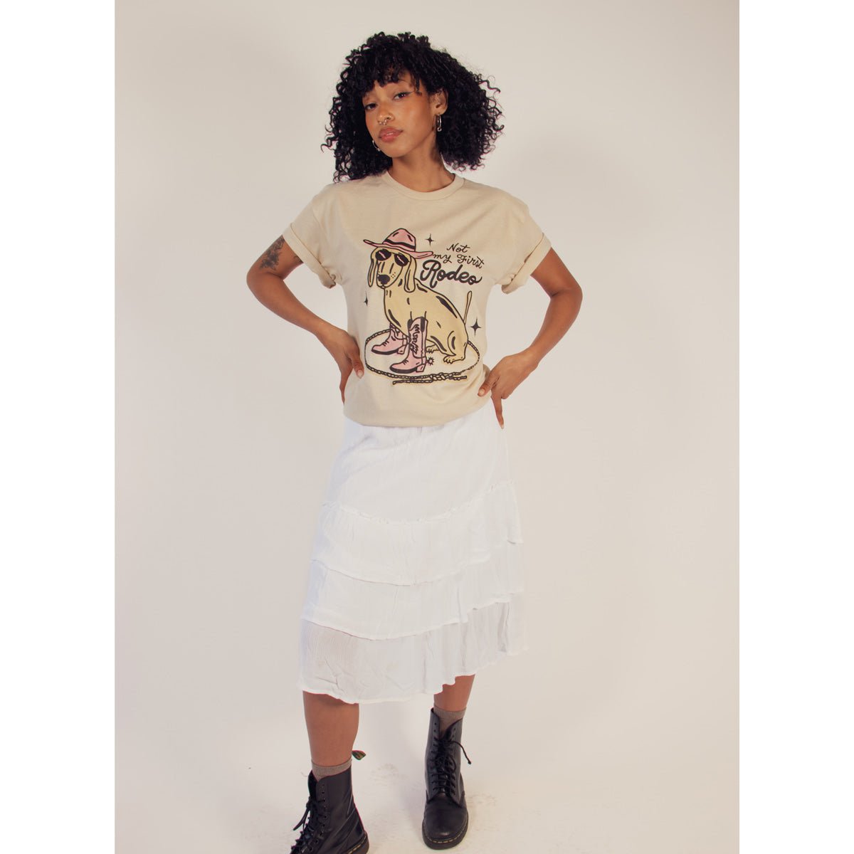 not my first rodeo unisex tee | desert dust
