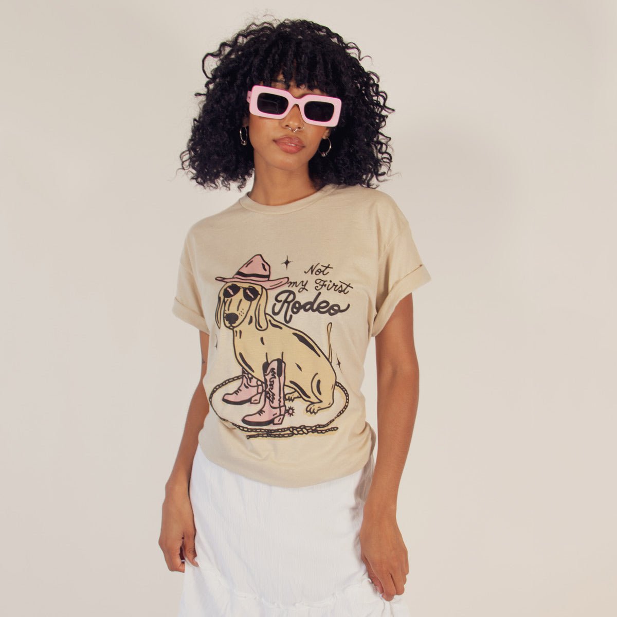 not my first rodeo unisex tee | desert dust