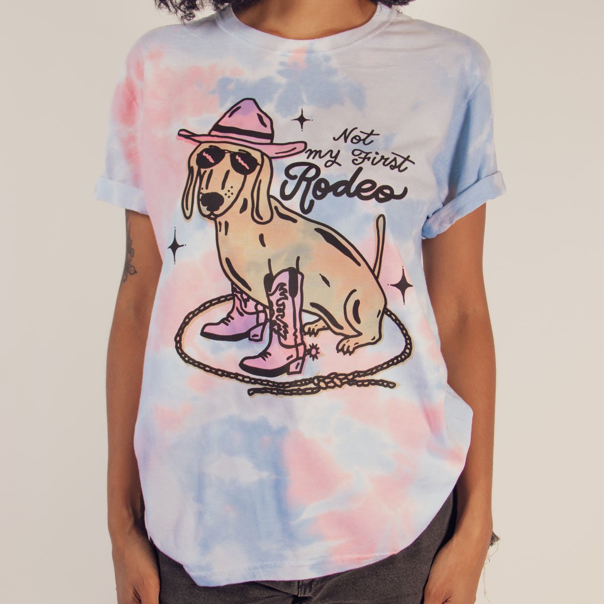 not my first rodeo unisex tie-dye tee | rodeo splash