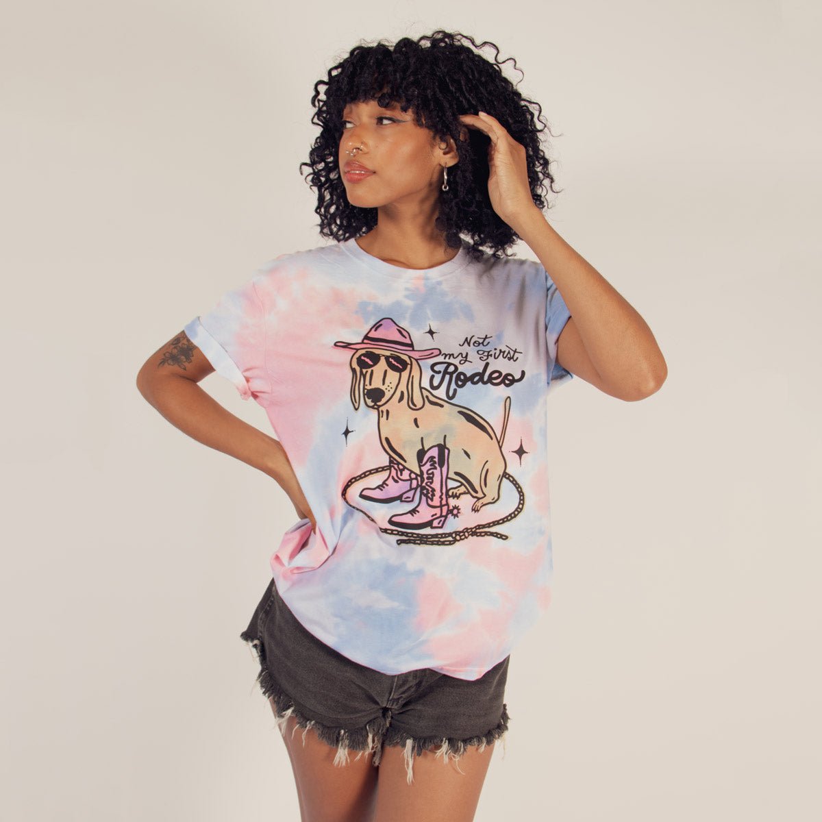 not my first rodeo unisex tie-dye tee | rodeo splash