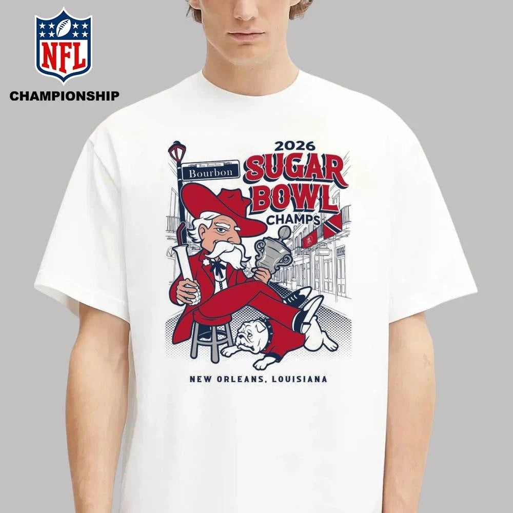 Ole Miss Sugar Bowl MS Bourbon Street Champions 2026 Shirt