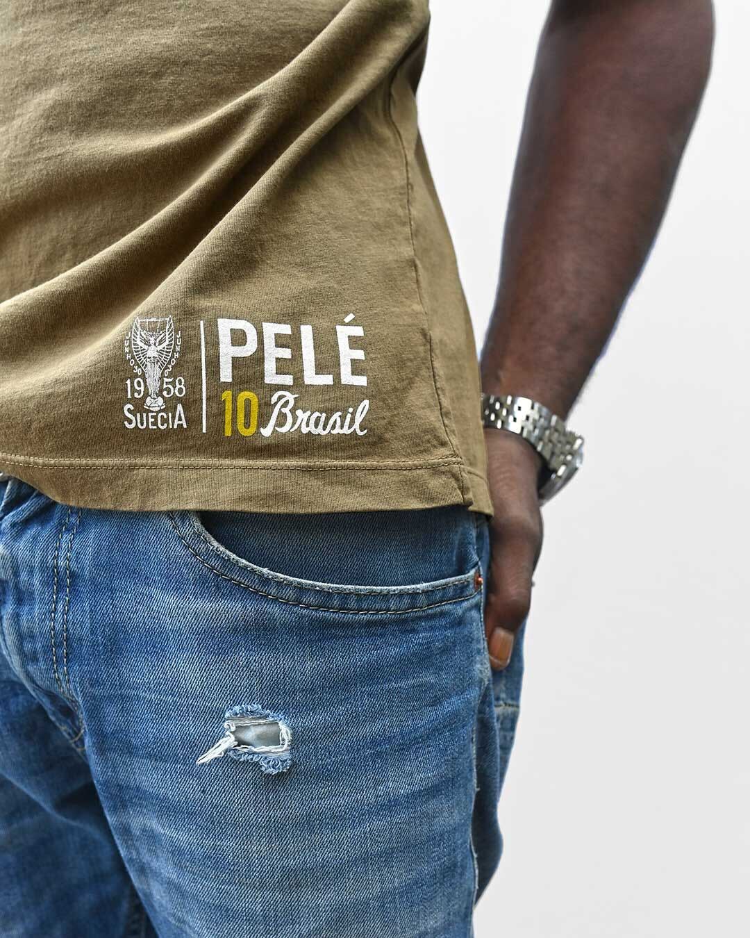 PelÃ© 1958 Brasil Olive Tee