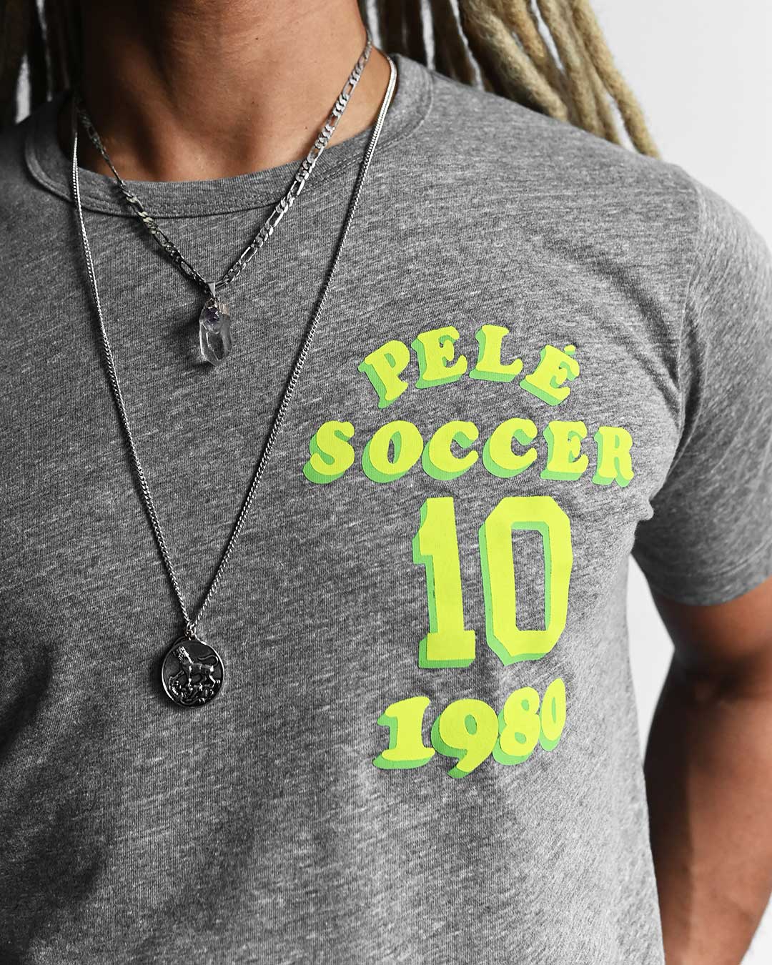 PelÃ© Soccer Grey Tee