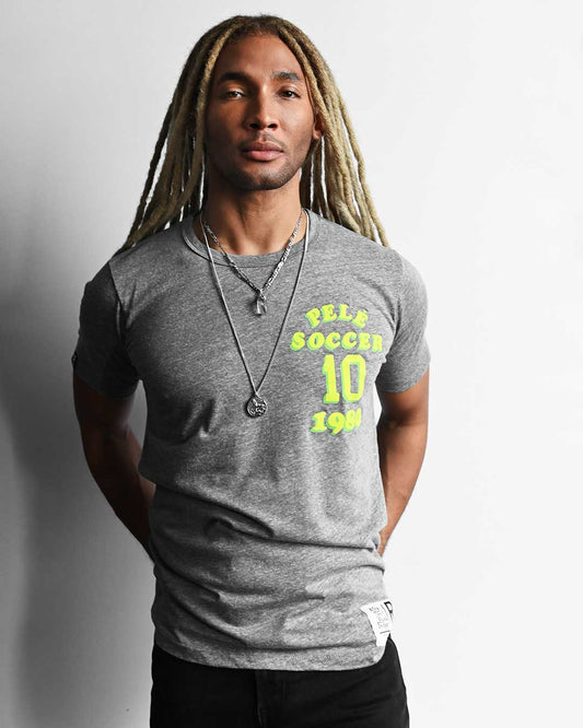PelÃ© Soccer Grey Tee