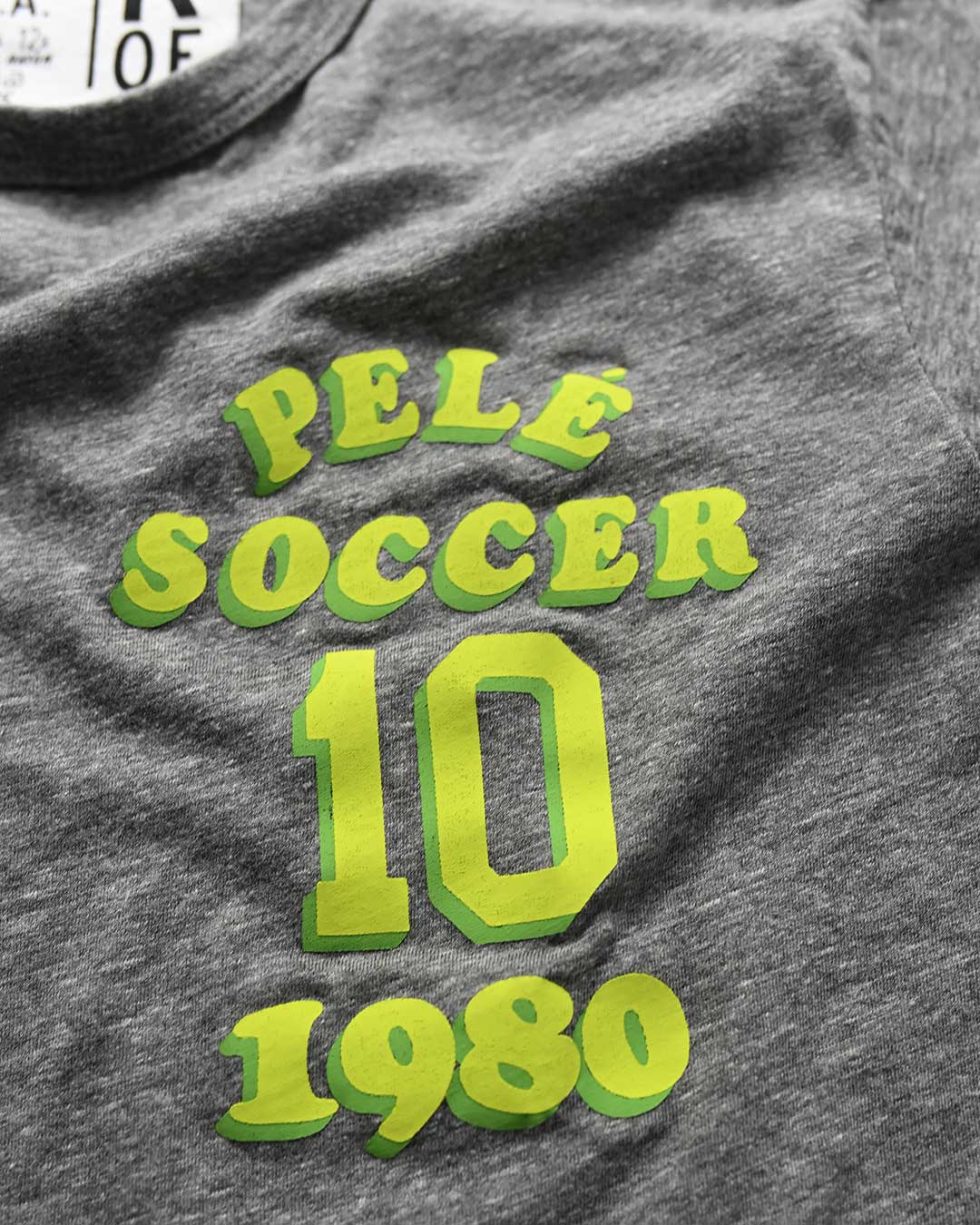 PelÃ© Soccer Grey Tee