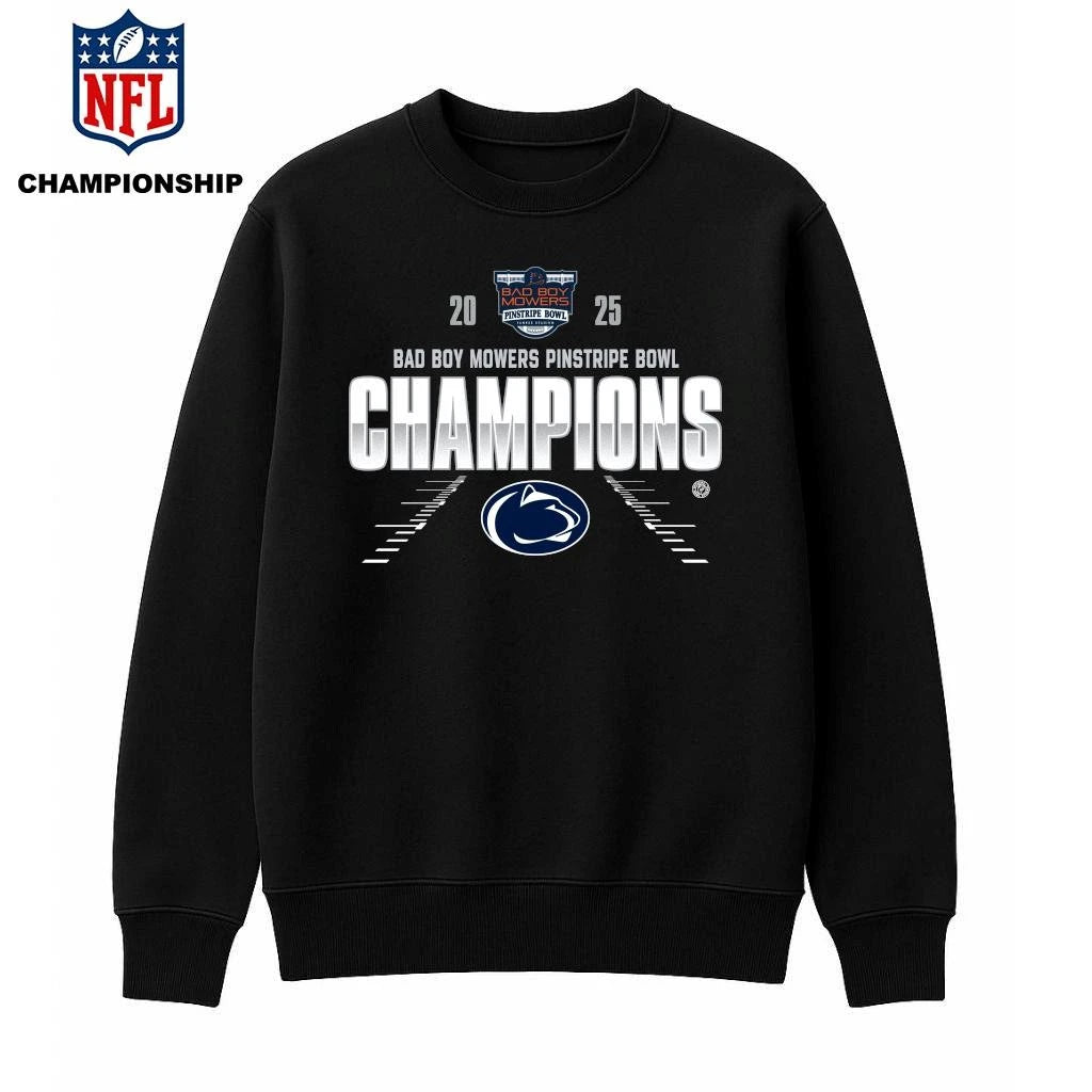 Penn State Nittany Lions 2025 Bad Boy Mowers Pinstripe Bowl Champions Shirt