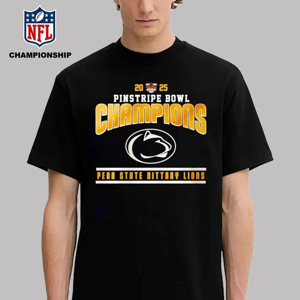 Penn State Nittany Lions Pinstripe Bowl Champions 2025 Shirt
