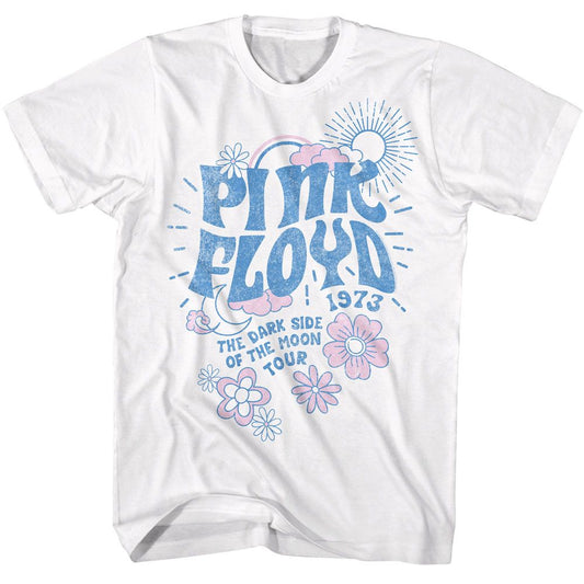 Pink Floyd - Dark Side Tour Floral And Sun Boyfriend Tee