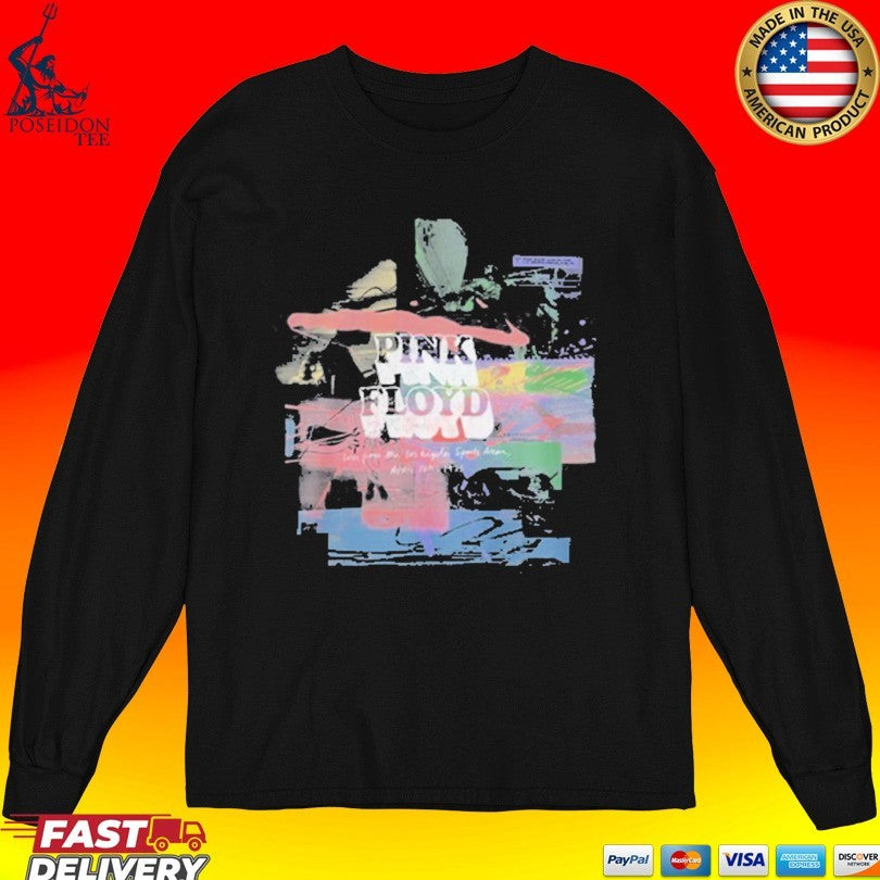 Pink Floyd Los Angeles Sports Arena Collage T-shirt