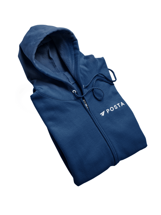 Postal Premium Unisex Full Zip Hoodie - Navy - International