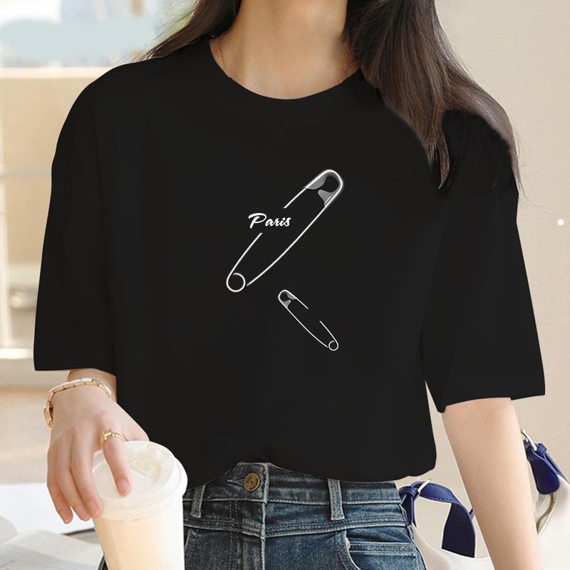 printed women's T-shirt casual round neck short sleeve summer street trend hip hop Harajuku round neck big T Hoodie,...