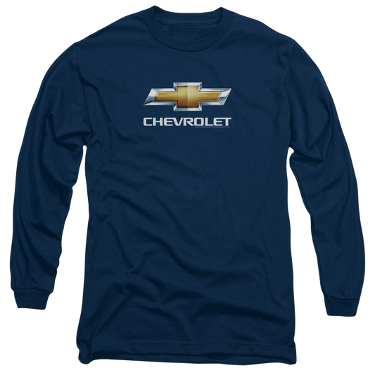 Chevrolet Chevy Bowtie Stacked - Men's Long Sleeve T-Shirt Style002