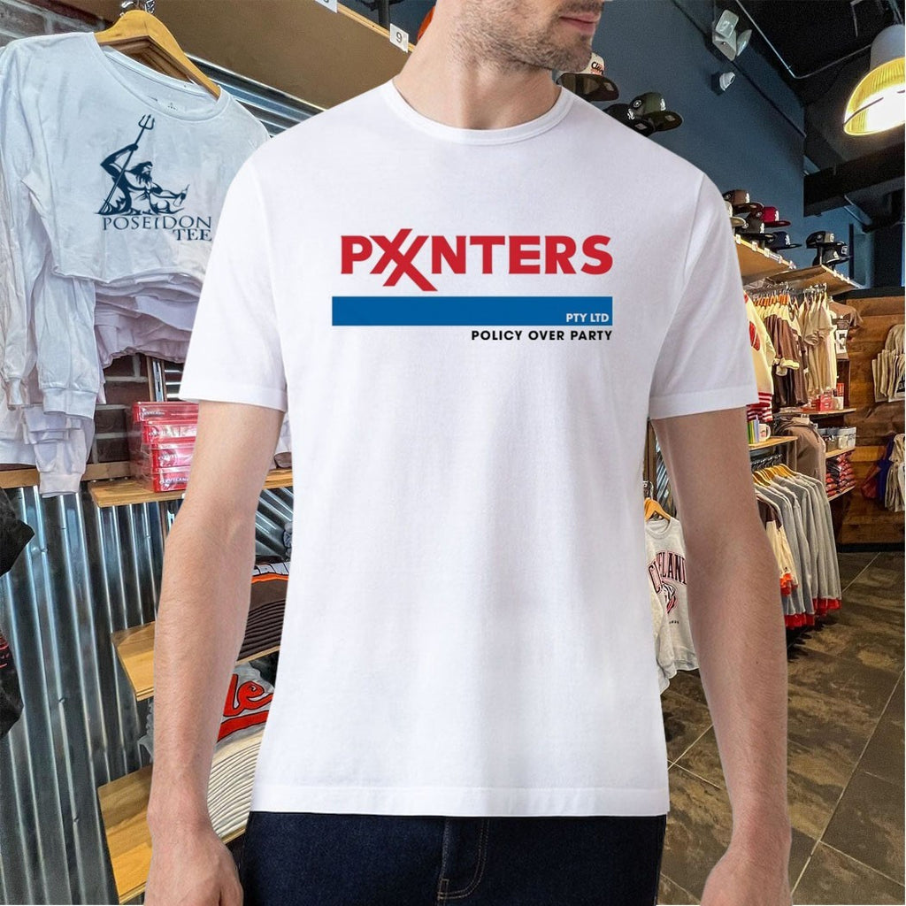 Punters Politics Pxxnters Policy Over Party T-shirt