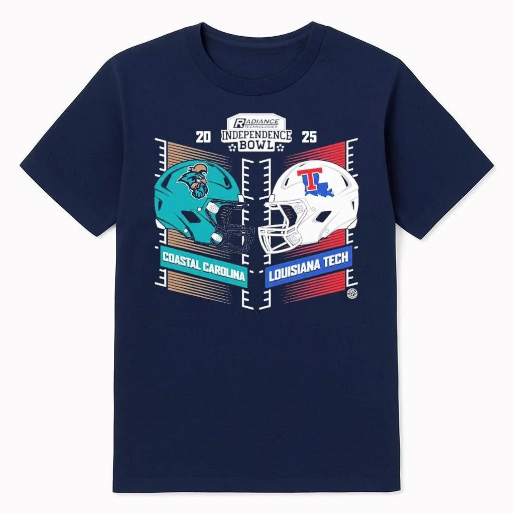 Radiance Technologies Independence Bowl 2025 Coastal Carolina Chanticleers Vs Louisiana Tech Bulldogs Head To Head Matchup Shirt