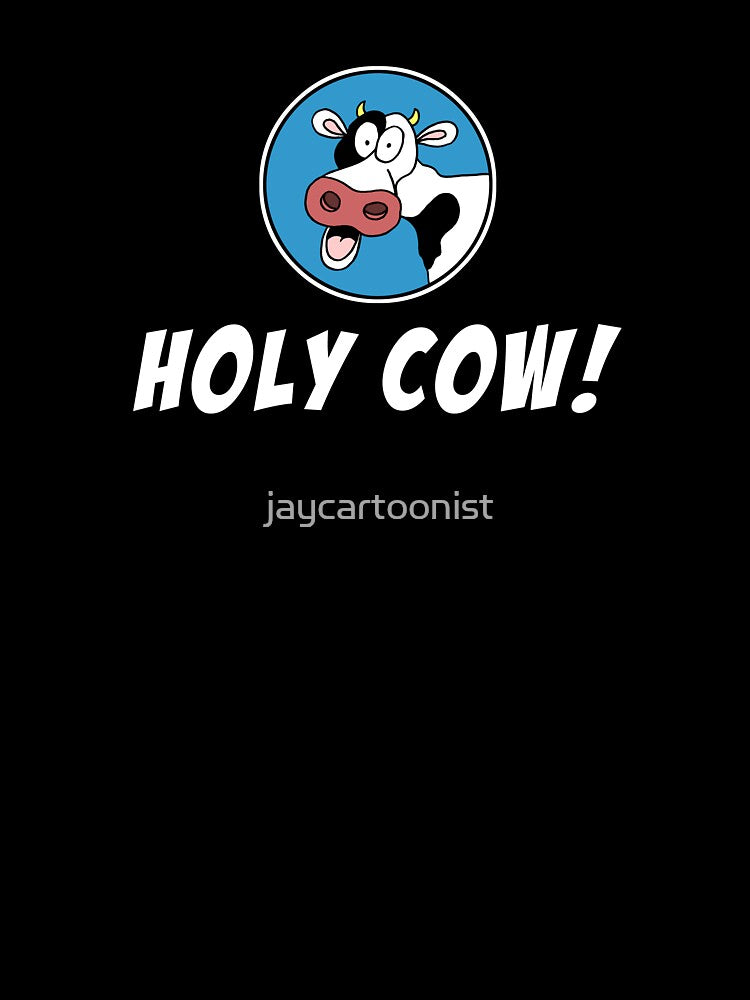 Holy Cow Cartoon Cow Funny by jaycartoonist