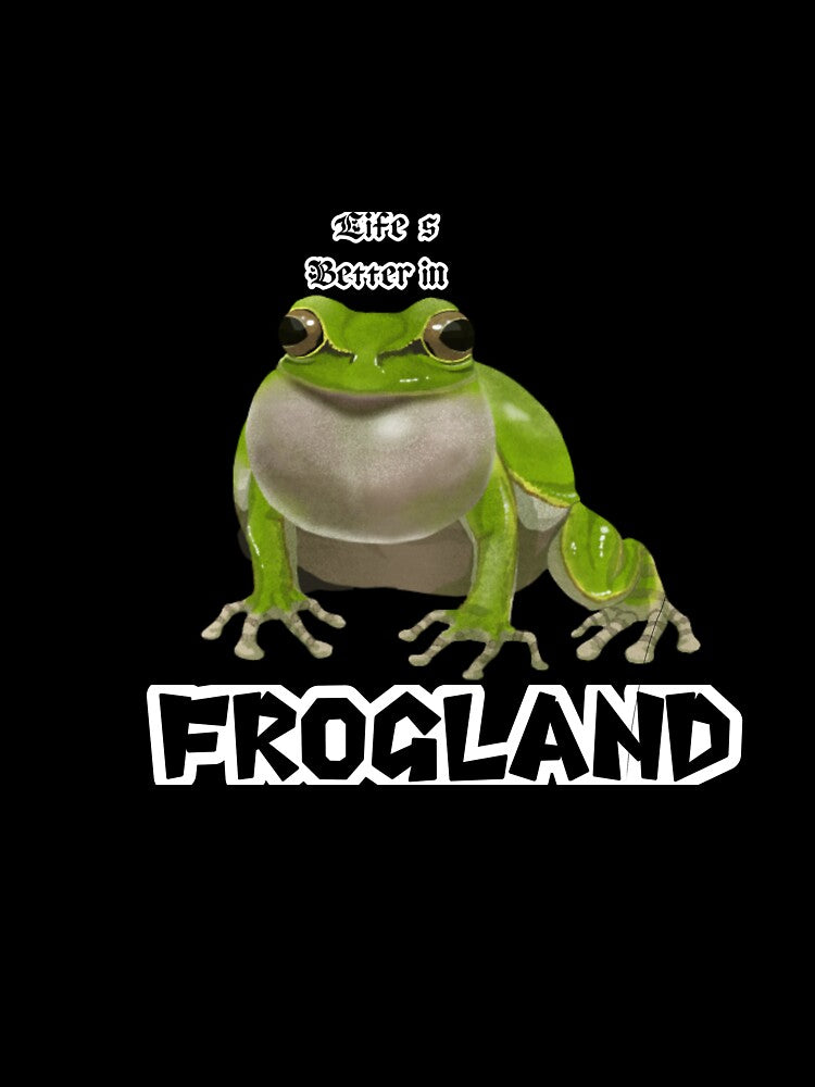 Life’s Better in Frogland – Cute Frog Aesthetic Design for Frog Lovers by Yasign