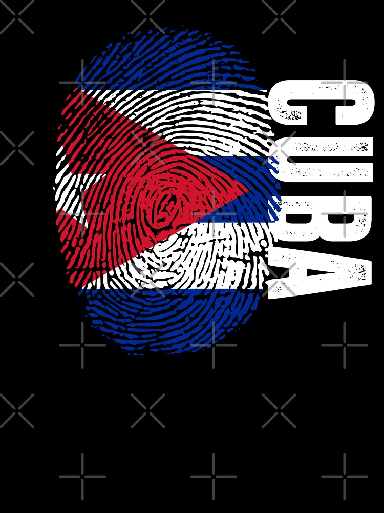 Cuba Flag Fingerprint DNA Cuban by PartyShirts1