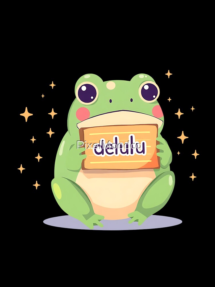 Delulu Frog: Cute and Quirky Vibes by PixelMoodco