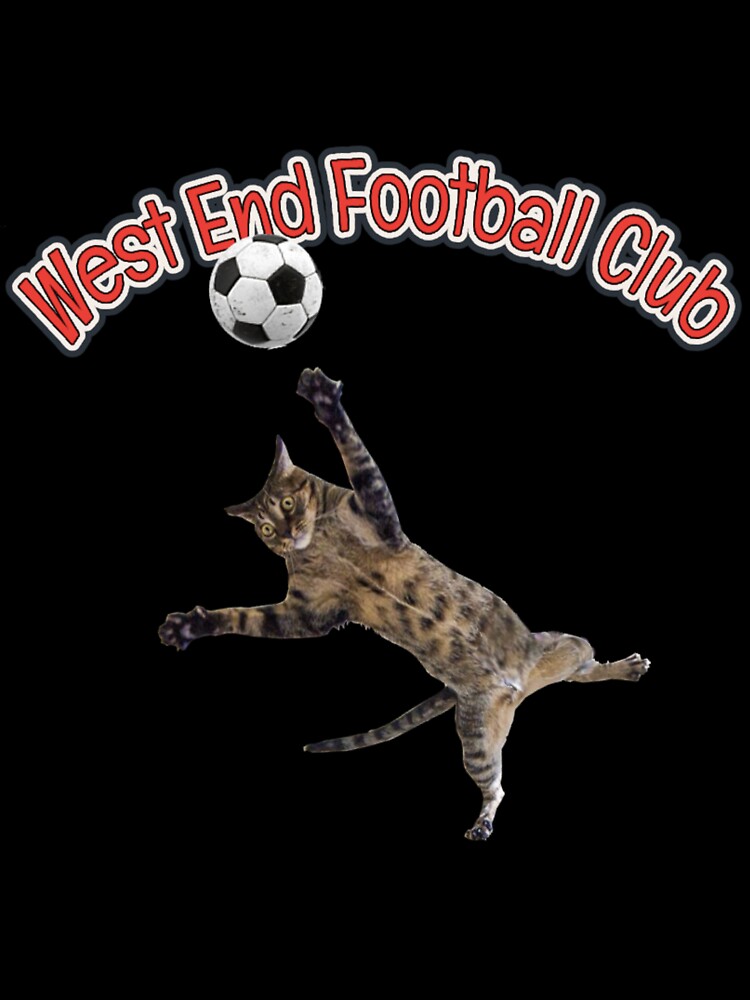 West End Football Club manic keeper cat design by West End FC