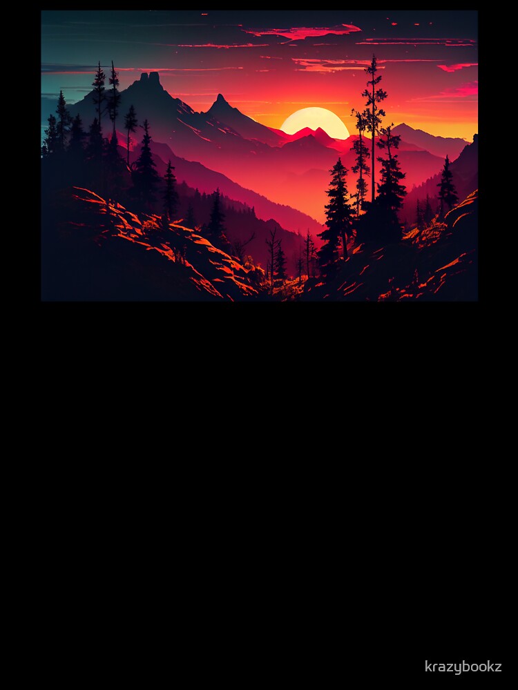 View of the Beautiful Sunset from Mountains by krazybookz