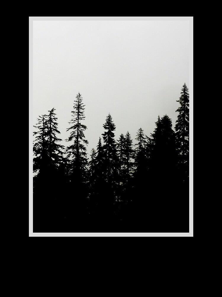 Natural Black Forest, Pine Forest, Forest Design, Dark forest t shirt by shellnot