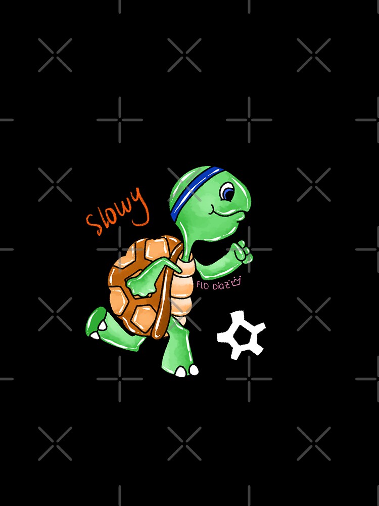 Slow turtle plays soccer by Princessdrawss