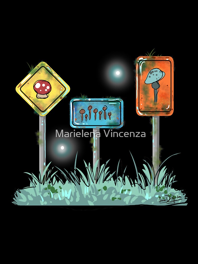 Mushroom Signs- Mushroom Island by Marielena Vincenza