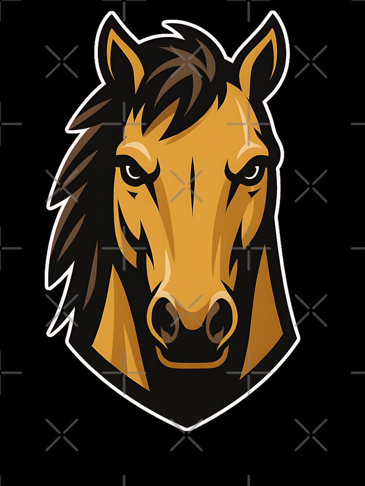 Buckskin Horse Art – Adorable Cartoon and Classic Horse Design by KivaroArt
