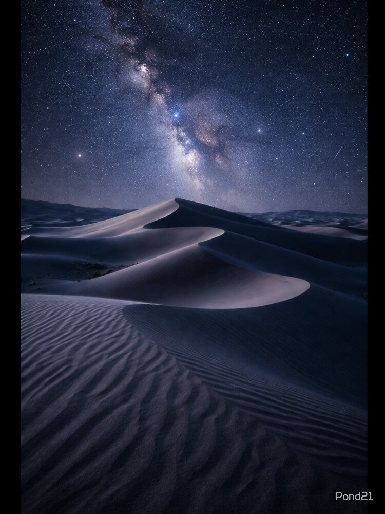 Frozen Dunes Under a Starless Sky by Pond21