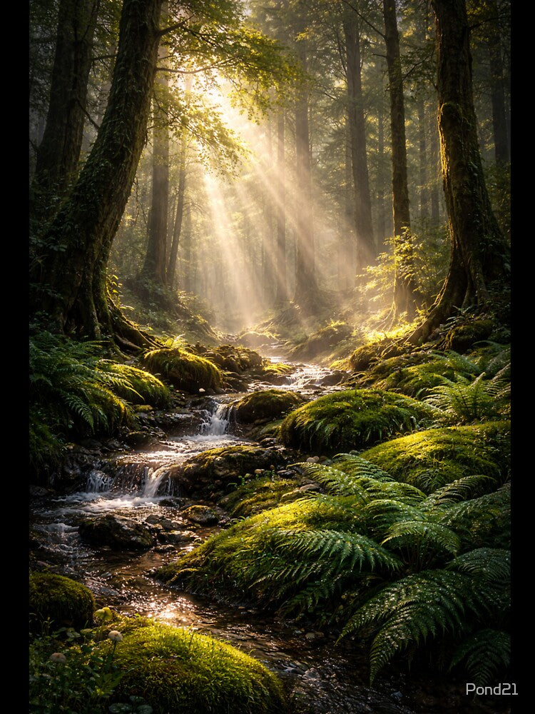 Ancient Forest After Rain by Pond21