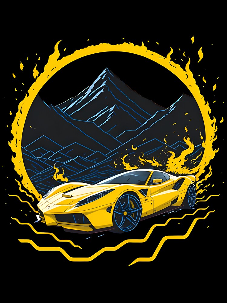 Yellow Lamborgini Going Through Fires by hassanjnoub